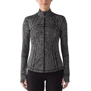 Lululemon Define Jacket Black & White Jacquard Luon Sz 6